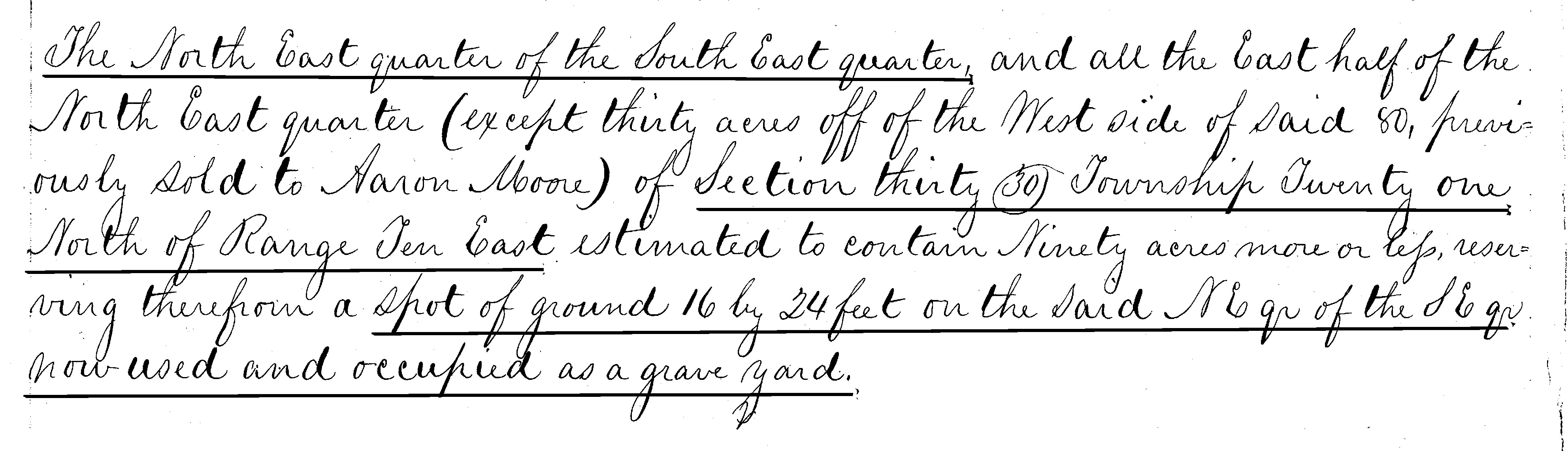 Burress Cemetery Deed